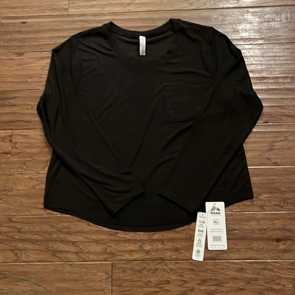 RBX Active Womens Long Sleeve Black Shirt